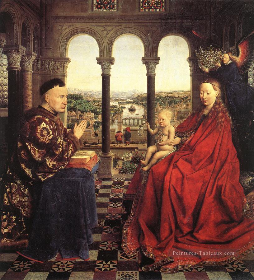 La Vierge du chancelier Rolin Renaissance Jan van Eyck Peintures à l'huile